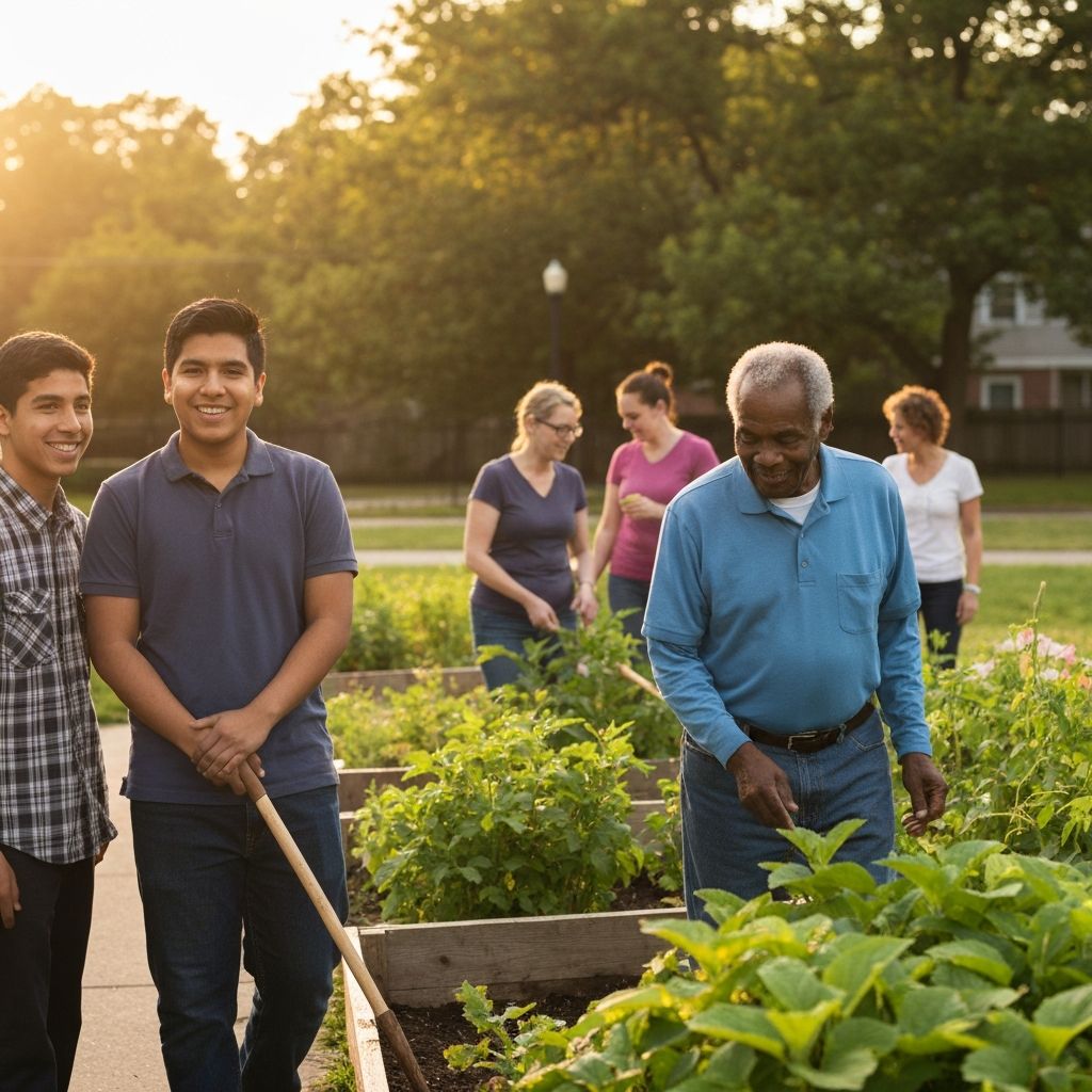 Community engaged in wellness activity